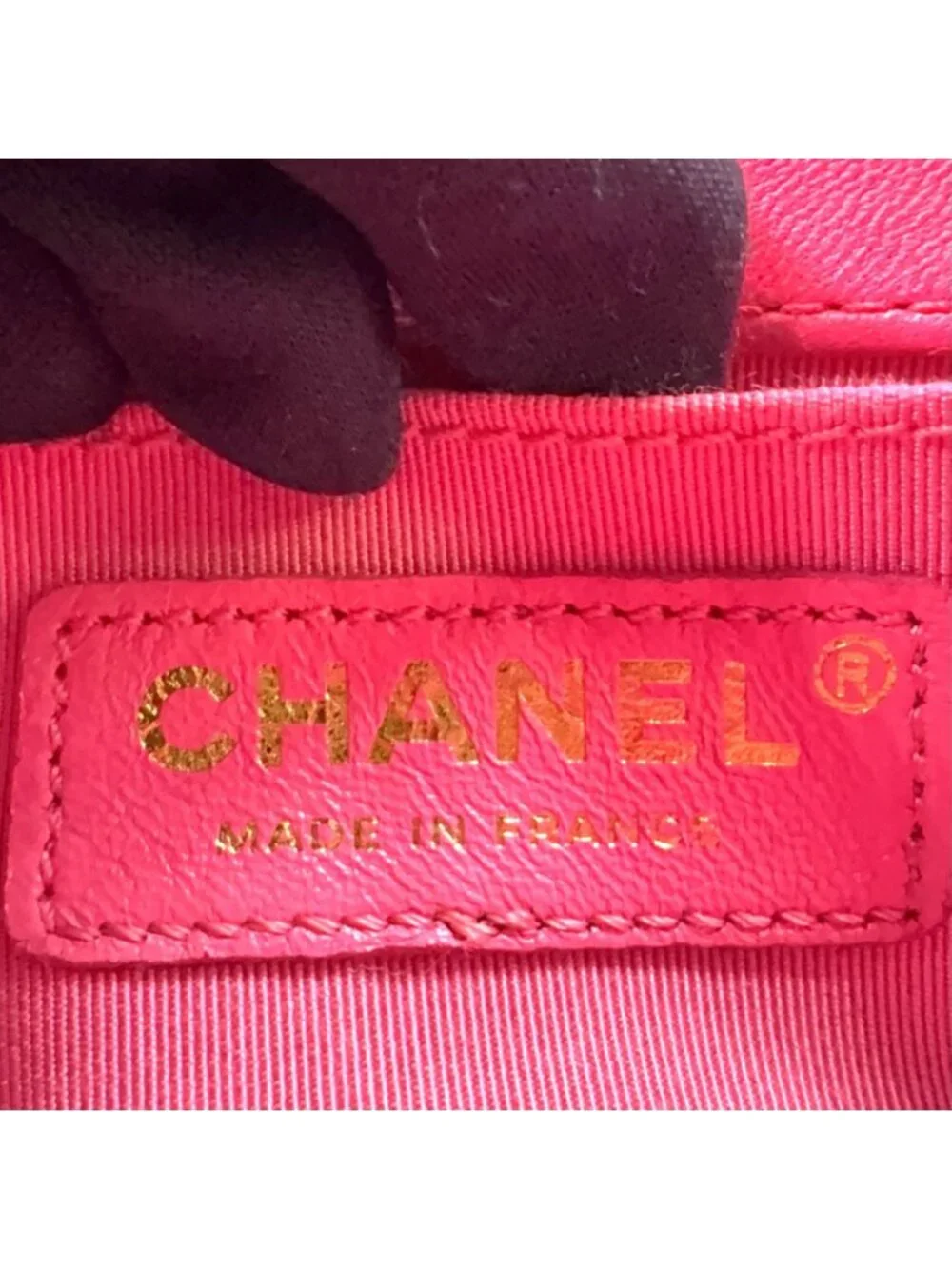 Chanel Boy Small Tweed Lambskin Pink Chain Shoulder Bag Gold
